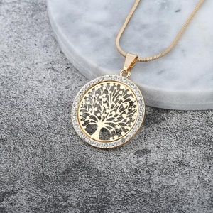 Elegant Tree of Life Crystal Necklace